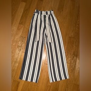 BRAND NEW H&M Black and White Striped Wide Leg Pants
